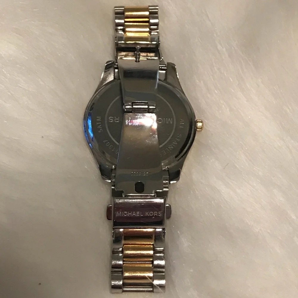 Michael Kors Stainless Steel | Gold Plated Watch With Crystals | Extra Links EUC